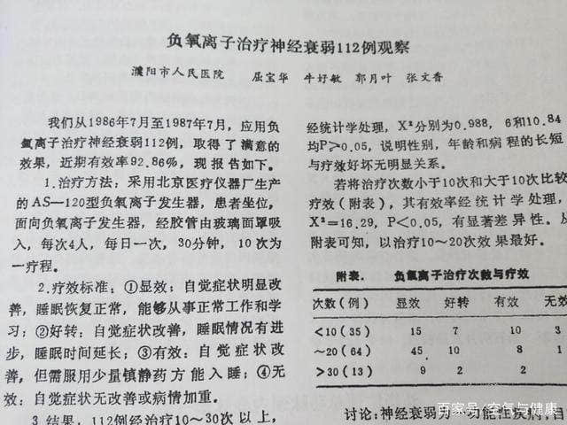 40岁周先生患了2年的神经衰弱居然用负氧离子治好了!